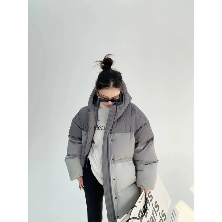 Contrast Color Oversized Down Jacket