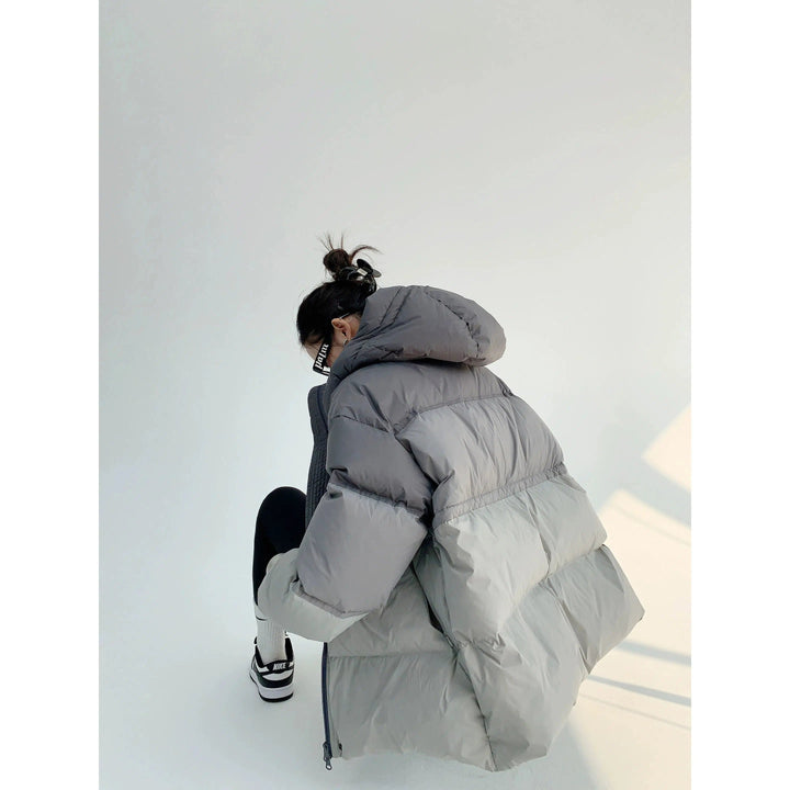 Contrast Color Oversized Down Jacket