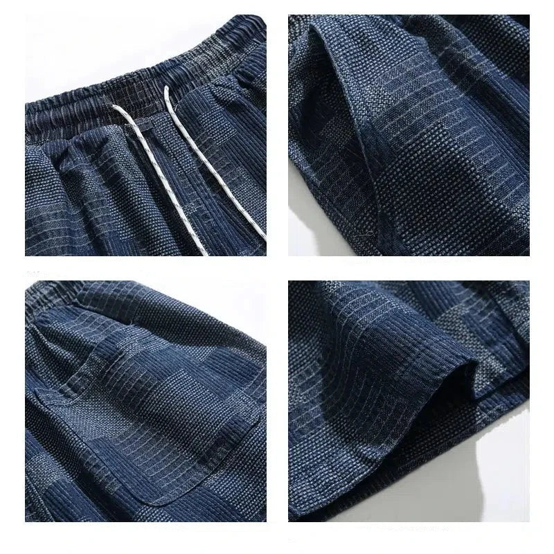 Contrast Color Plaid Shorts