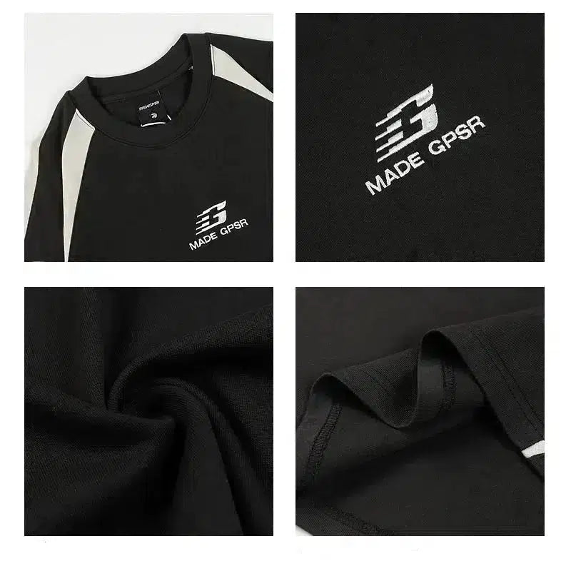 Contrast Color Short-sleeved T-shirt