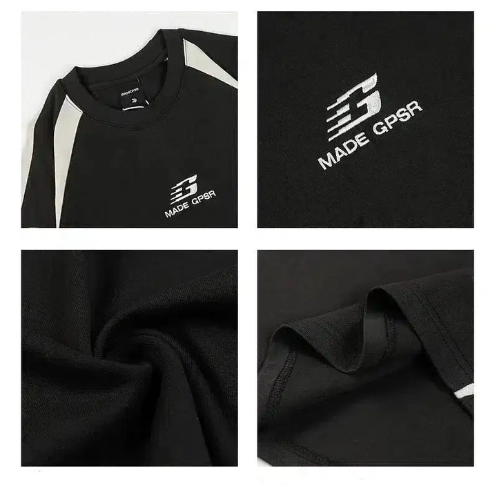 Contrast Color Short-sleeved T-shirt