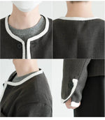 Contrast Detailing Open-Front Jacket