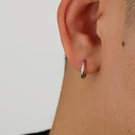 Contrast Star Hoop Earrings