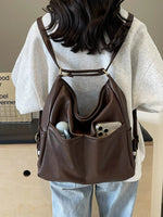 Convertible Leather Backpack Tote Bag