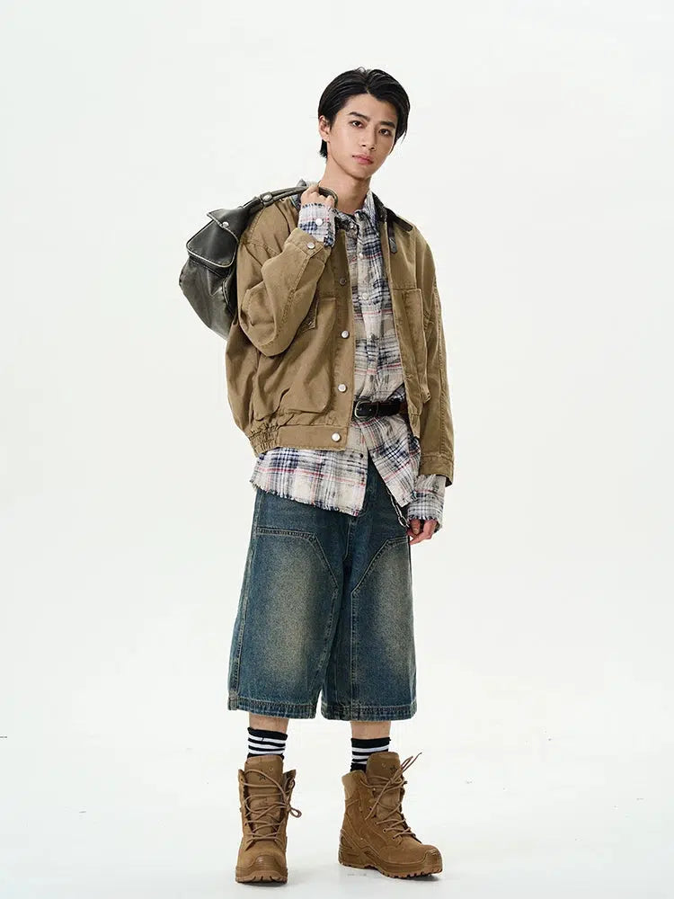 Corduroy Button-Up Insulated Jacket