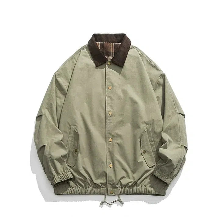Corduroy Collar Bomber Jacket