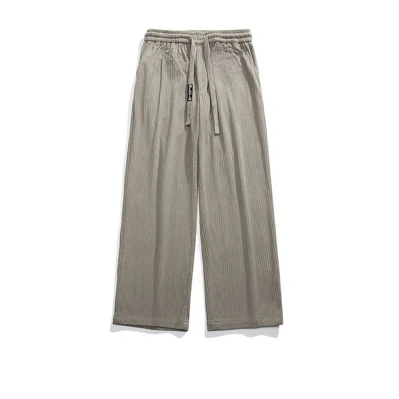 Corduroy Wide-Leg Casual Pants