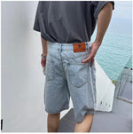 Cotton Denim Shorts