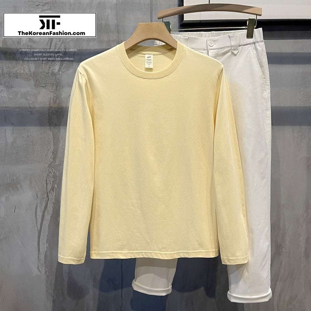 Cotton Round Neck Bottoming Shirt