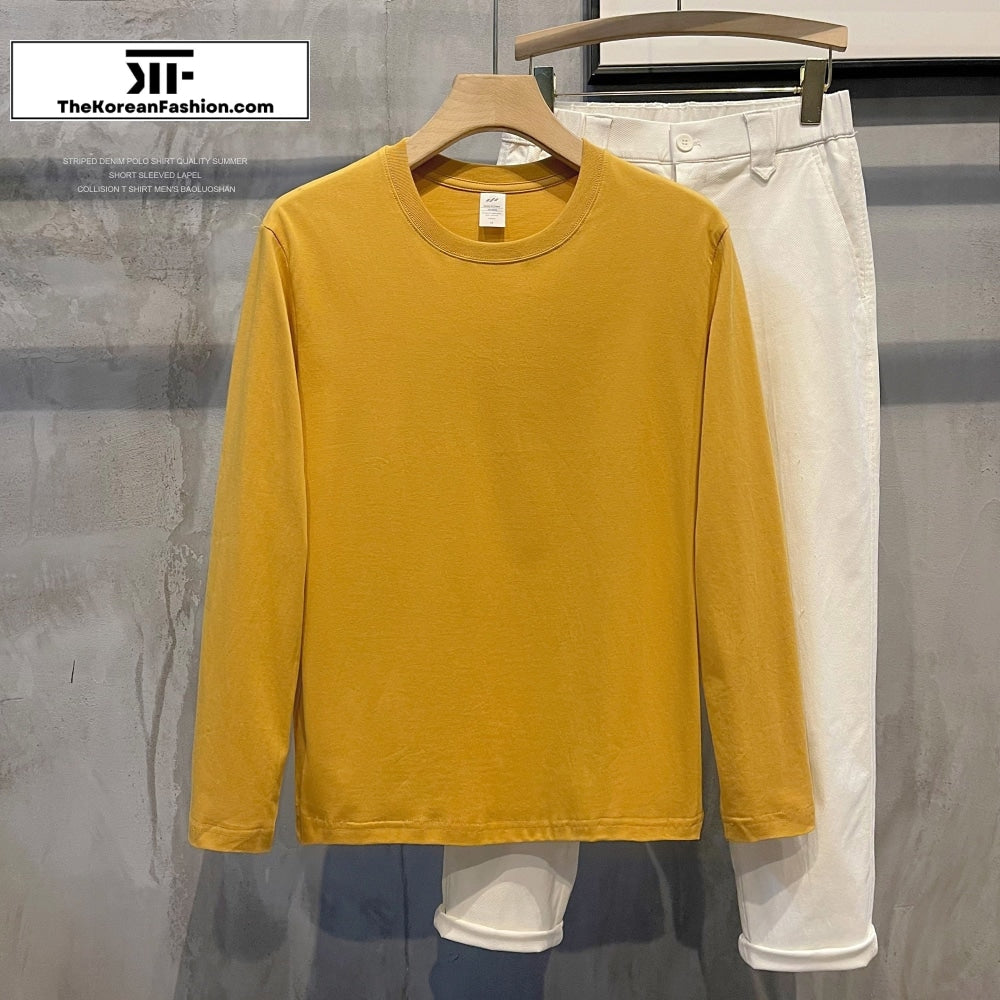 Cotton Round Neck Bottoming Shirt