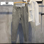 Cotton Slim-fit Casual Pants
