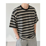 Cotton Striped Breathable T-shirt