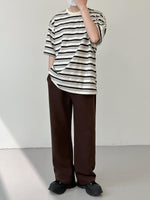 Cotton Striped Breathable T-shirt