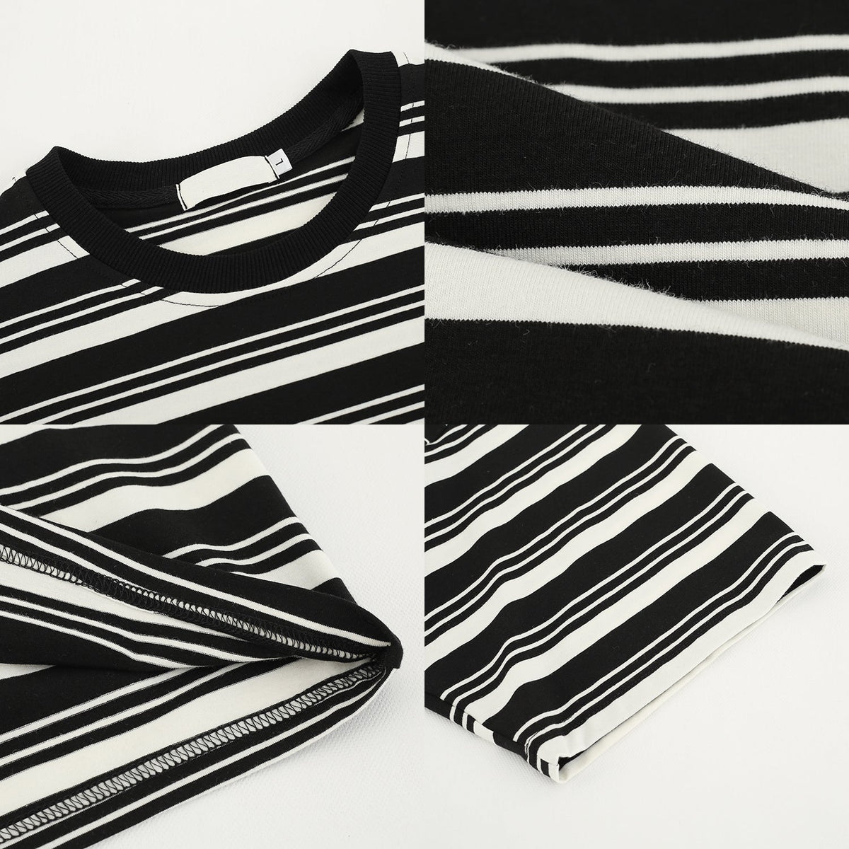 Cotton Striped Breathable T-shirt