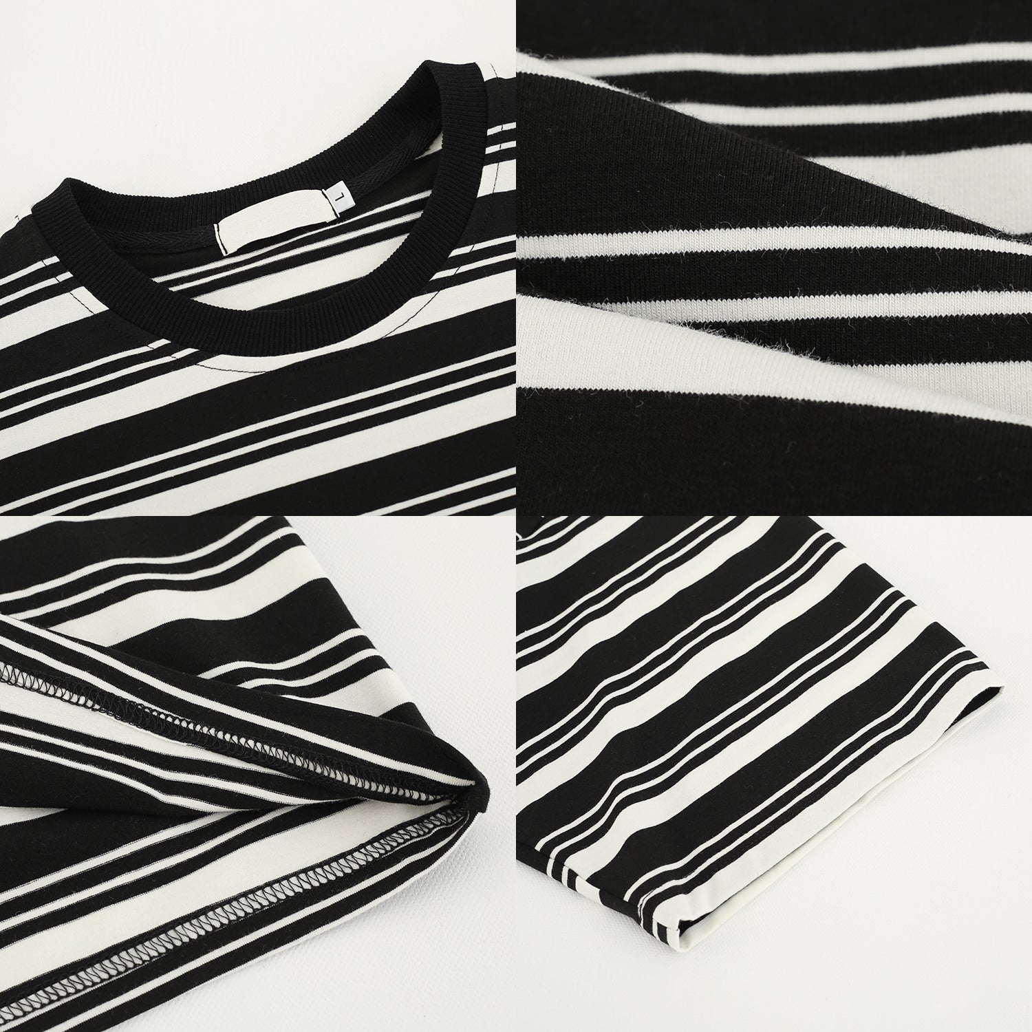 Cotton Striped Breathable T-shirt