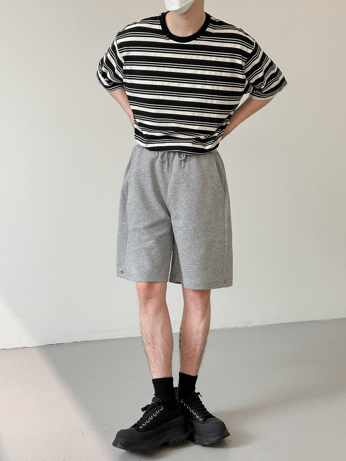 Cotton Striped Breathable T-shirt