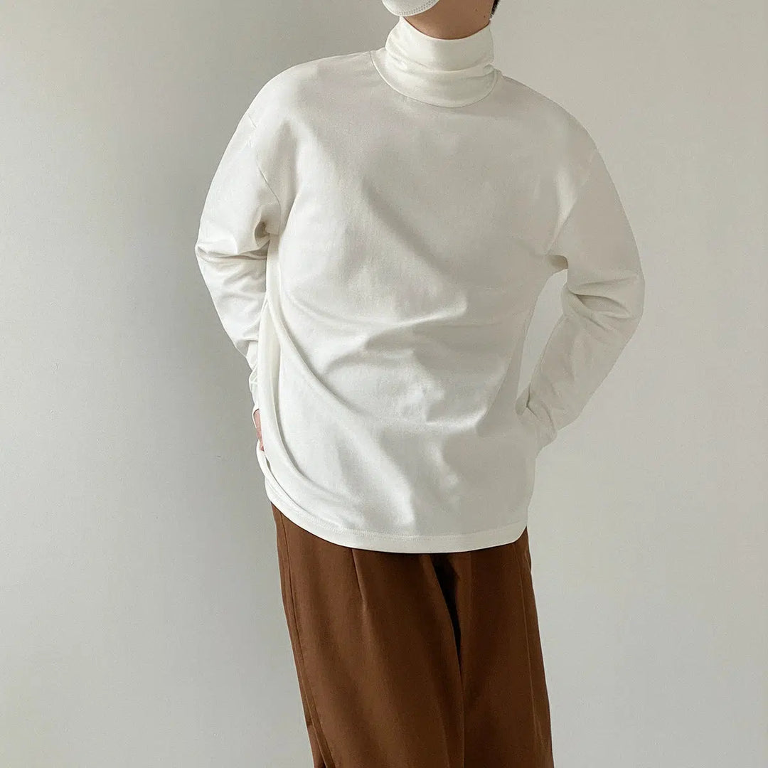 Cotton Turtleneck Bottoming Shirt