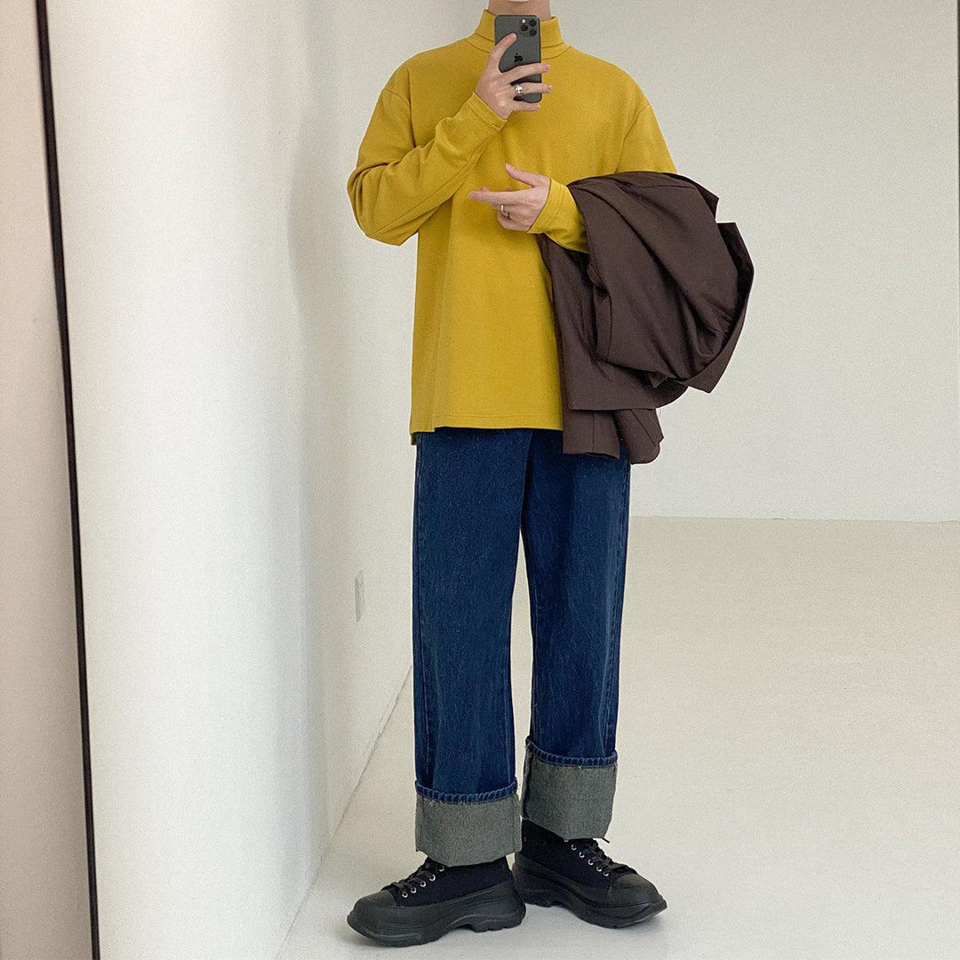 Cotton Turtleneck Bottoming Shirt