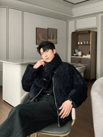 Cotton-padded Jacket with Scarf