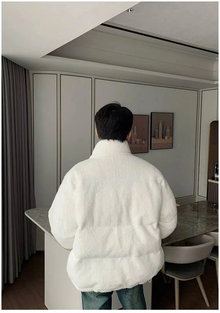 Cotton-padded Jacket with Scarf