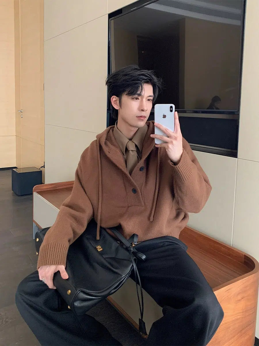 Cozy Button Up Knit Sweater The Korean Fashion