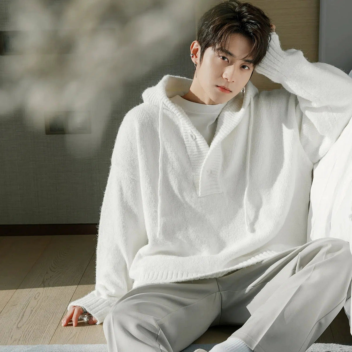 Cozy Hooded Knit Sweater