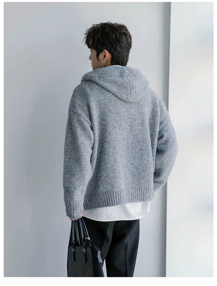 Cozy Hooded Knit Sweater