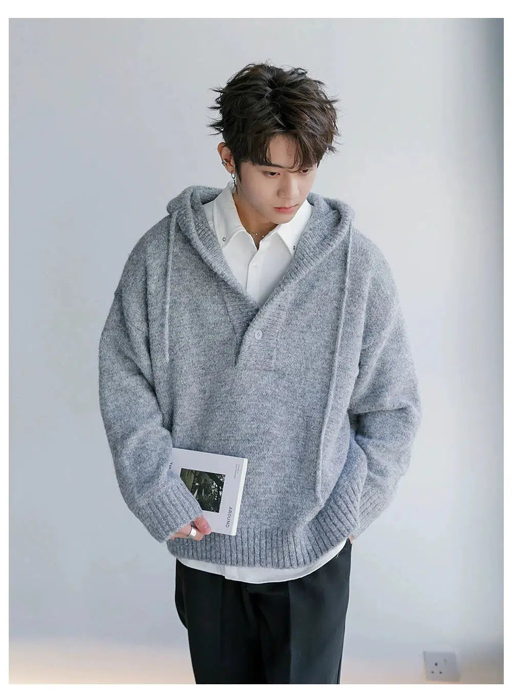 Cozy Hooded Knit Sweater