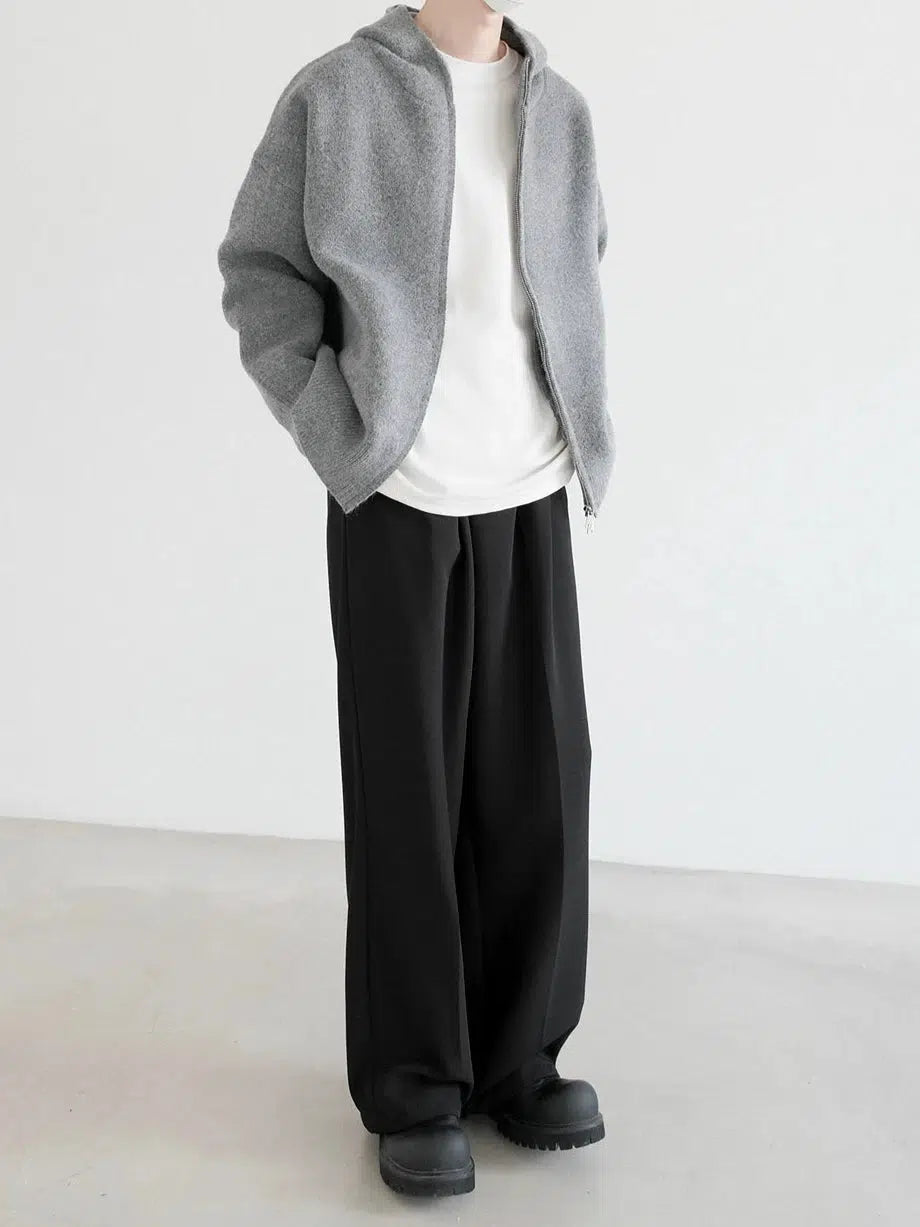 Cozy Knit Zip-Up Hoodie