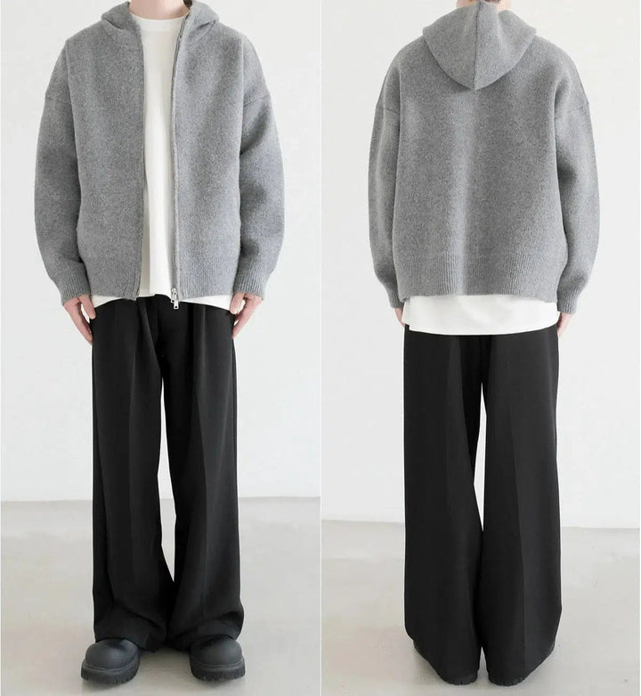 Cozy Knit Zip-Up Hoodie