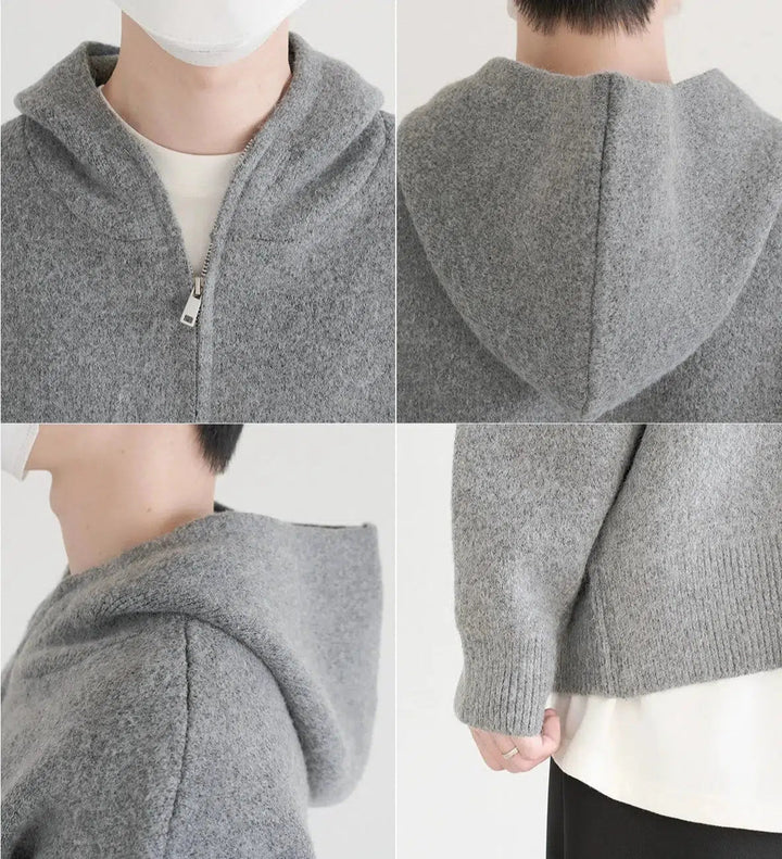 Cozy Knit Zip-Up Hoodie