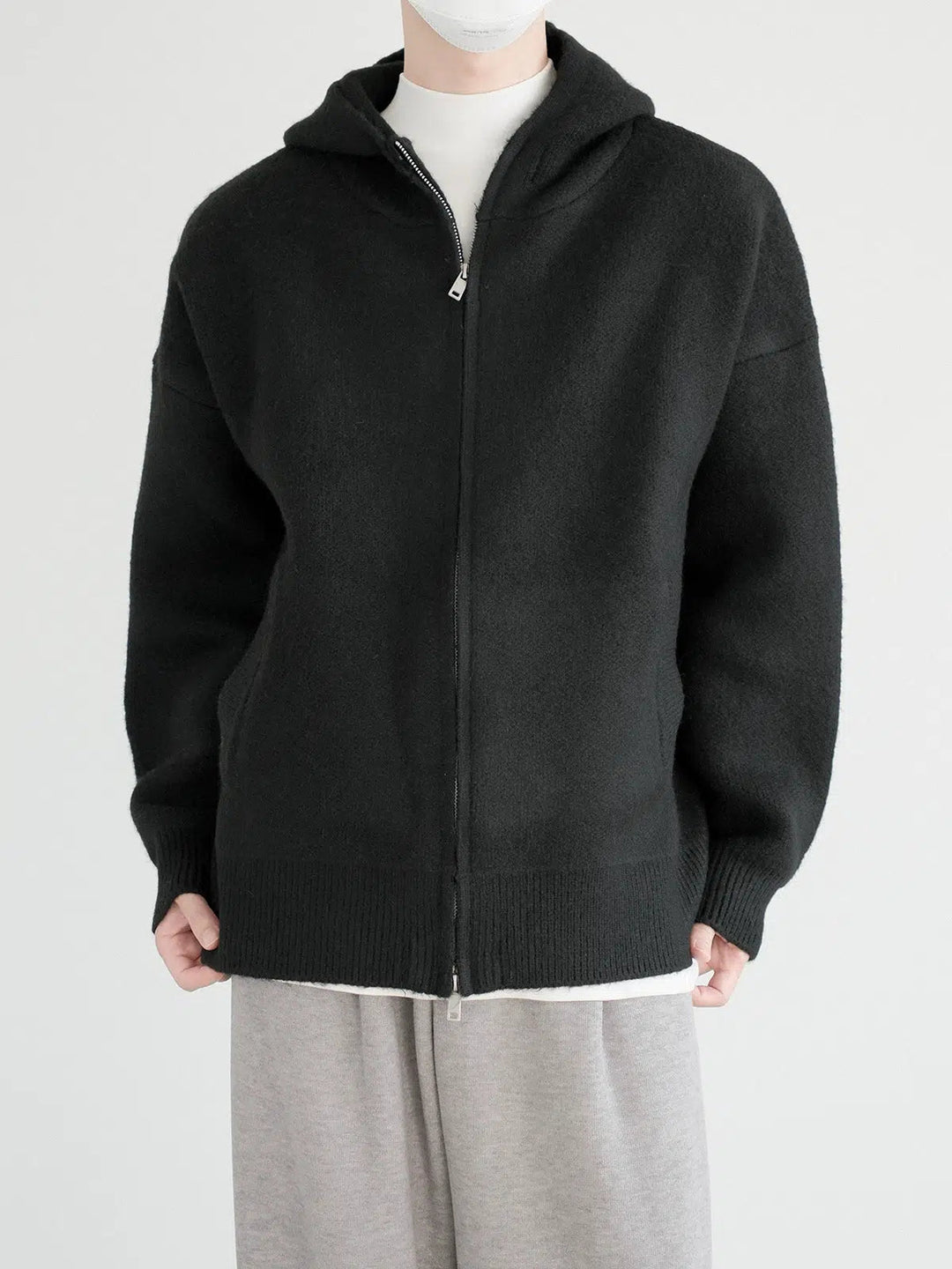 Cozy Knit Zip-Up Hoodie