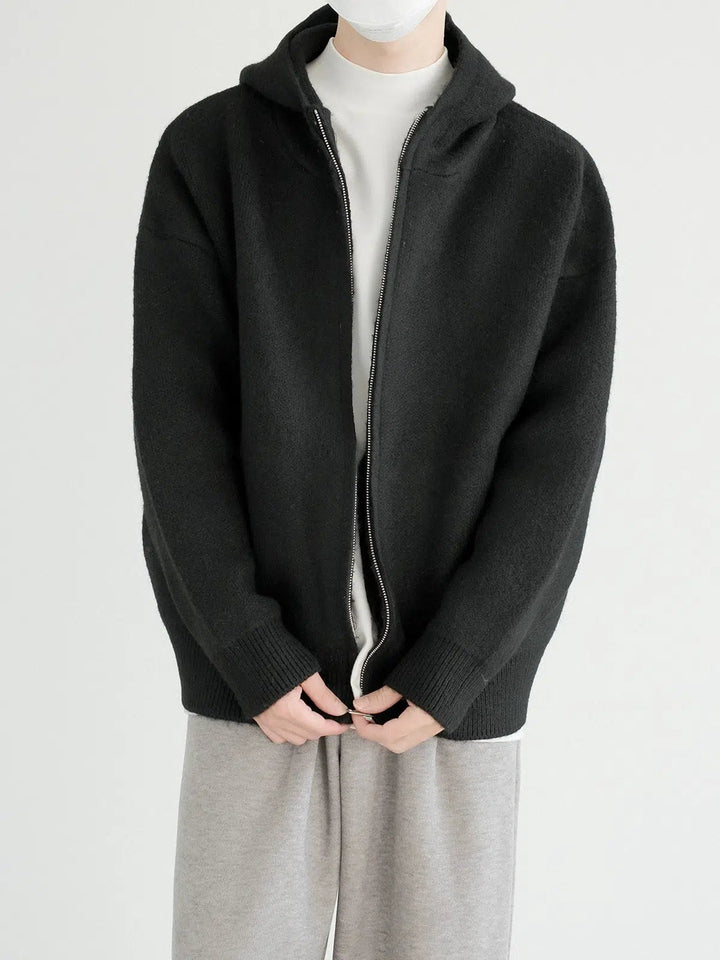 Cozy Knit Zip-Up Hoodie