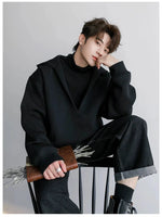 Two-piece V-high Collar Sweatshirt