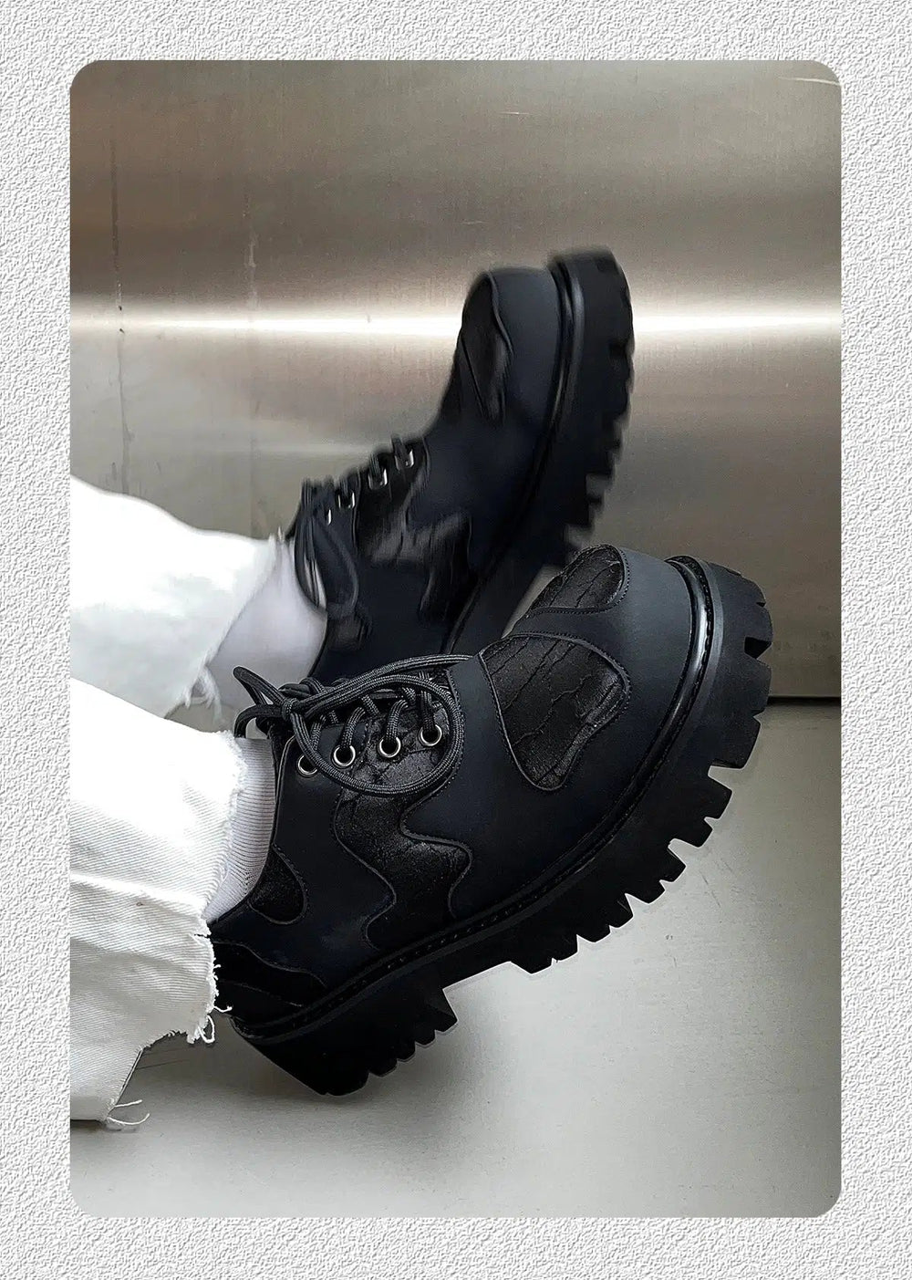 Cracked Leather Sneakers