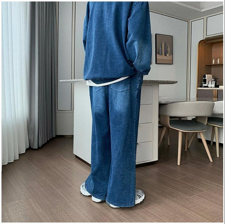 Crew Neck Denim Sweatshirt & Jeans