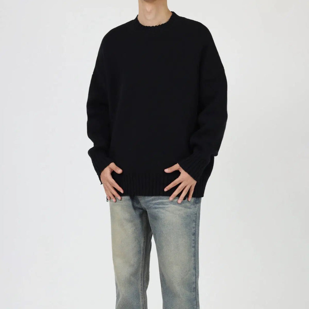 Crew Neck Knitted Sweater