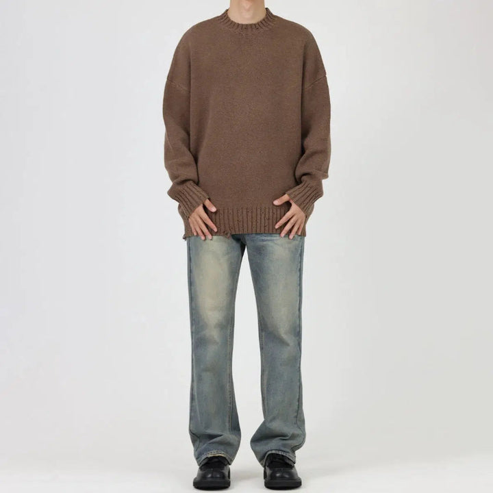 Crew Neck Knitted Sweater