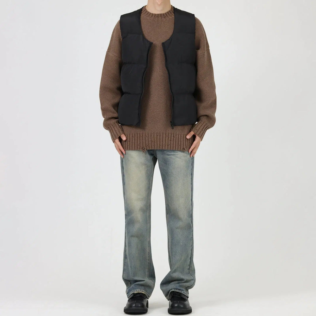 Crew Neck Knitted Sweater