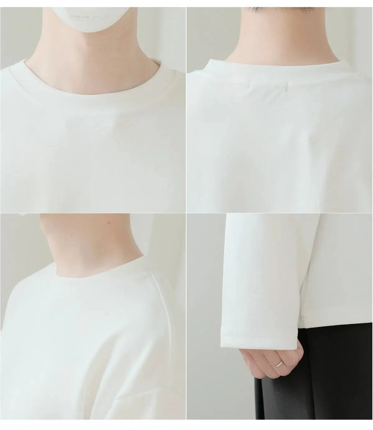 Crew Neck Long-sleeved T-shirt