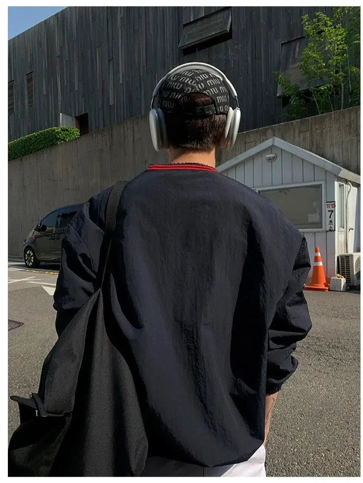 Crew Neck Printed Pullover