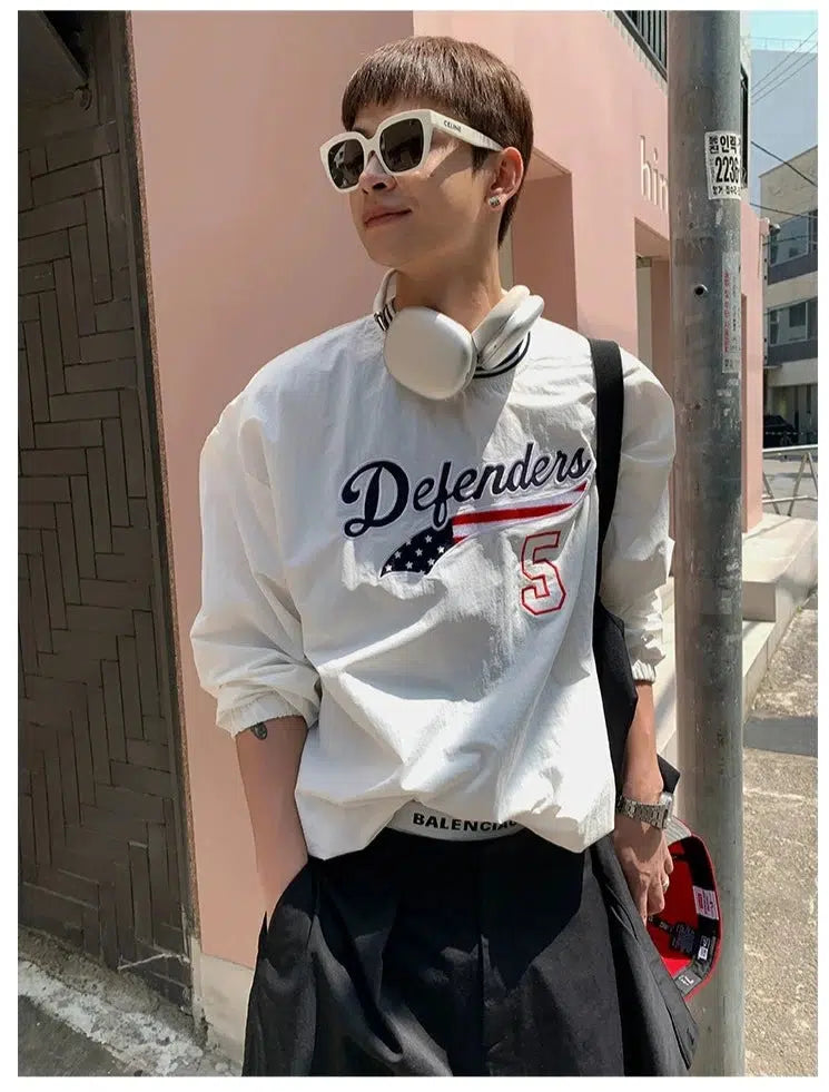 Crew Neck Printed Pullover