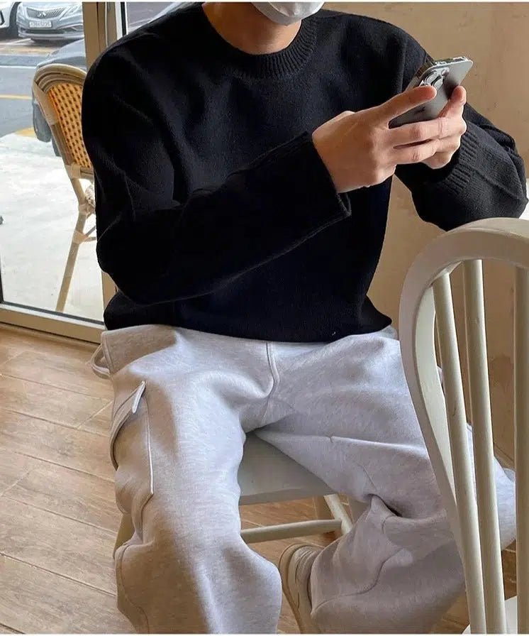 Crew Neck Pullover Sweater