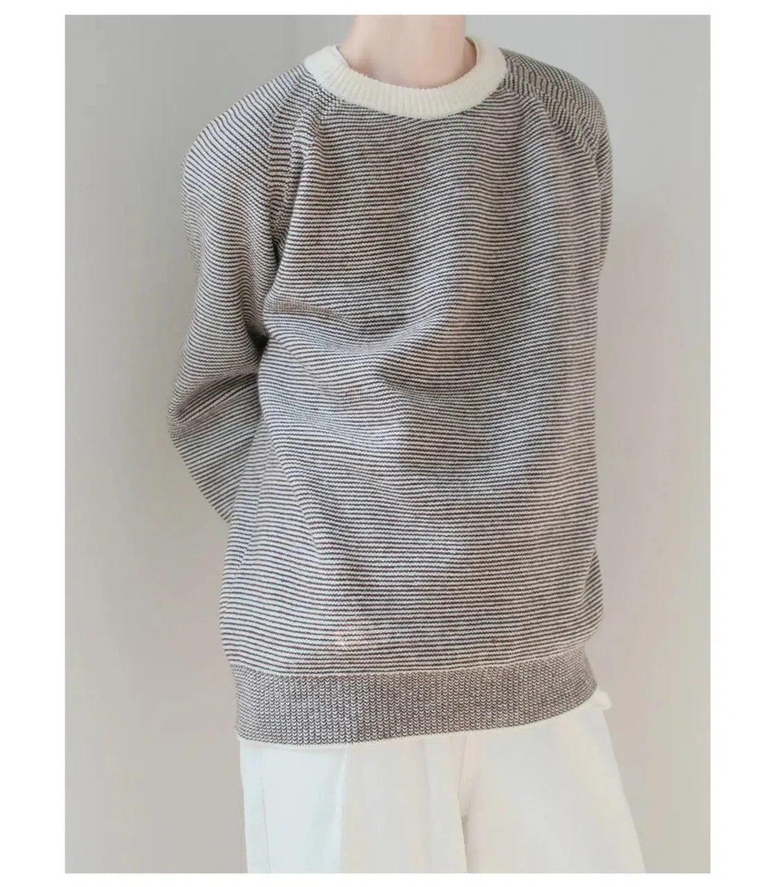 Crew Neck Striped Pullover