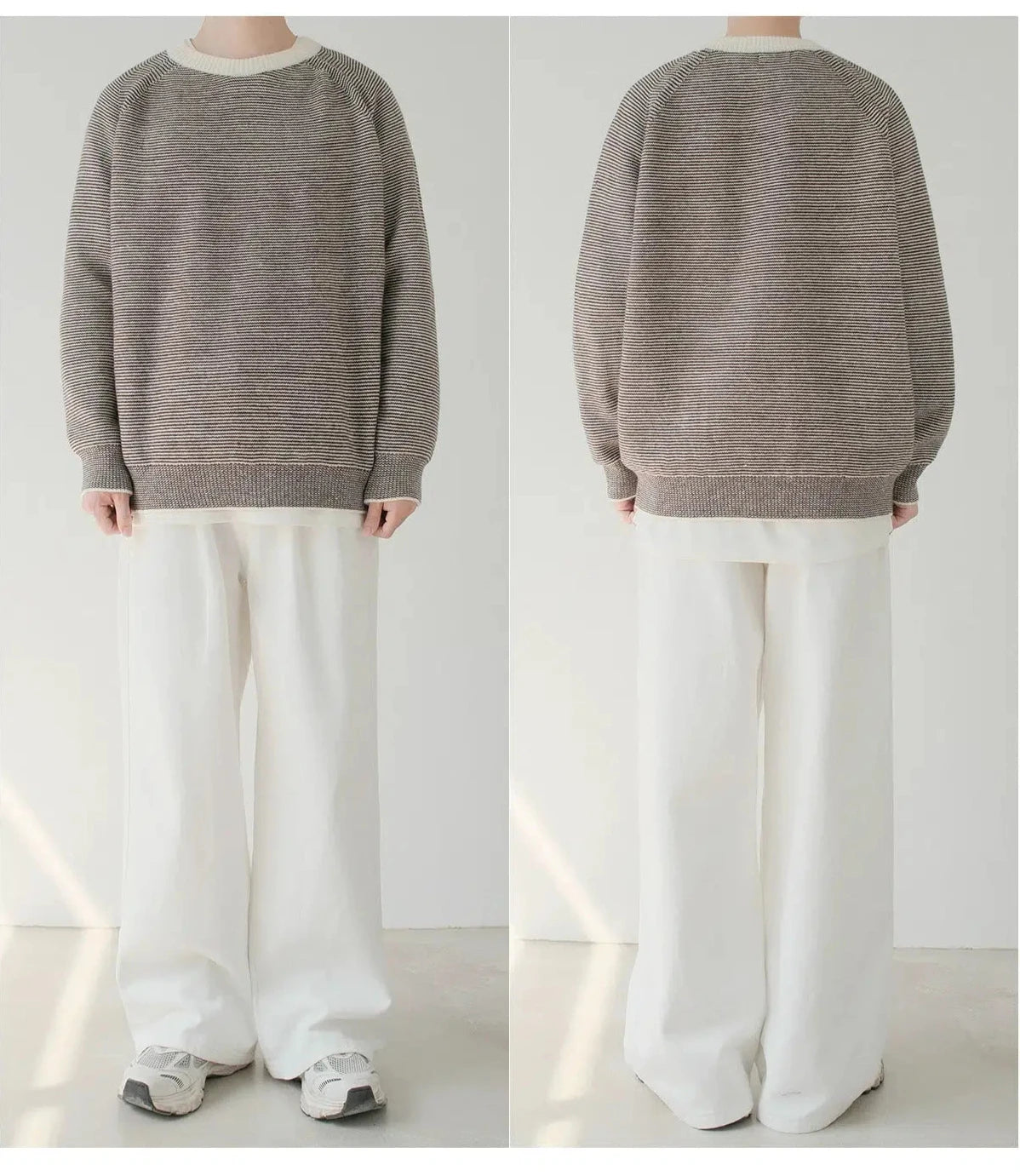 Crew Neck Striped Pullover