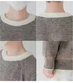 Crew Neck Striped Pullover