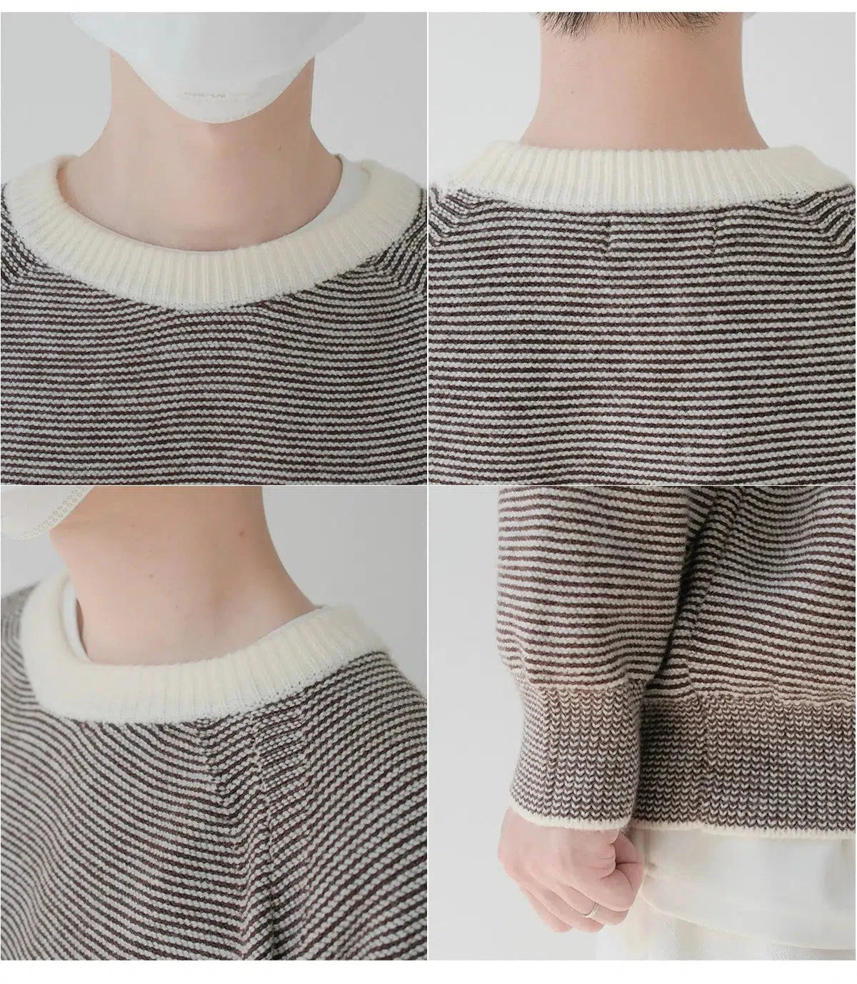 Crew Neck Striped Pullover