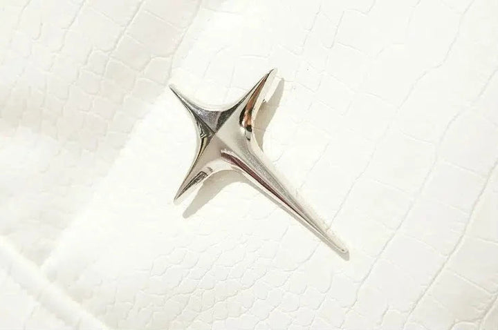 Croc-print Padded Cotton Leather Jacket