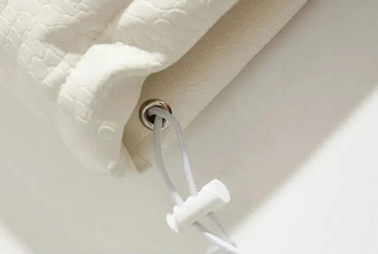 Croc-print Padded Cotton Leather Jacket