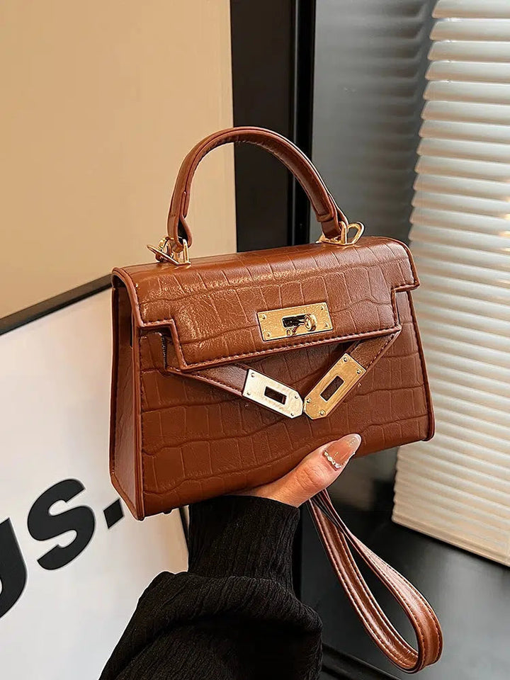 Crocodile Pattern Small Square Bag